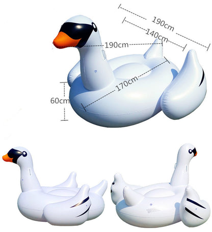 Lianshi Giant Inflatable White Swan Pool Float