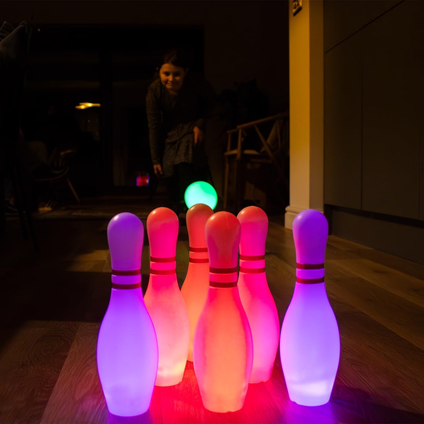 Glow Games Glow in the Dark Bowling Set with LED Lights
