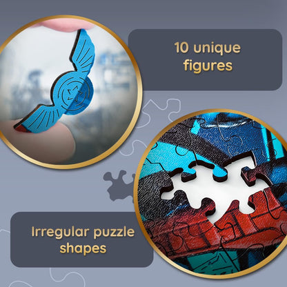 Trefl 160 Wooden Shaped Puzzle: Fearless Captain America/Disney Marvel Heroes