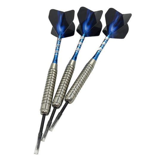 Saiyana 22g steel tip darts set with blue PET flights and aluminum shafts