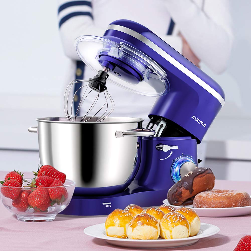 Aucma 1400W Food Processor with 6.2L Stainless Steel Bowl