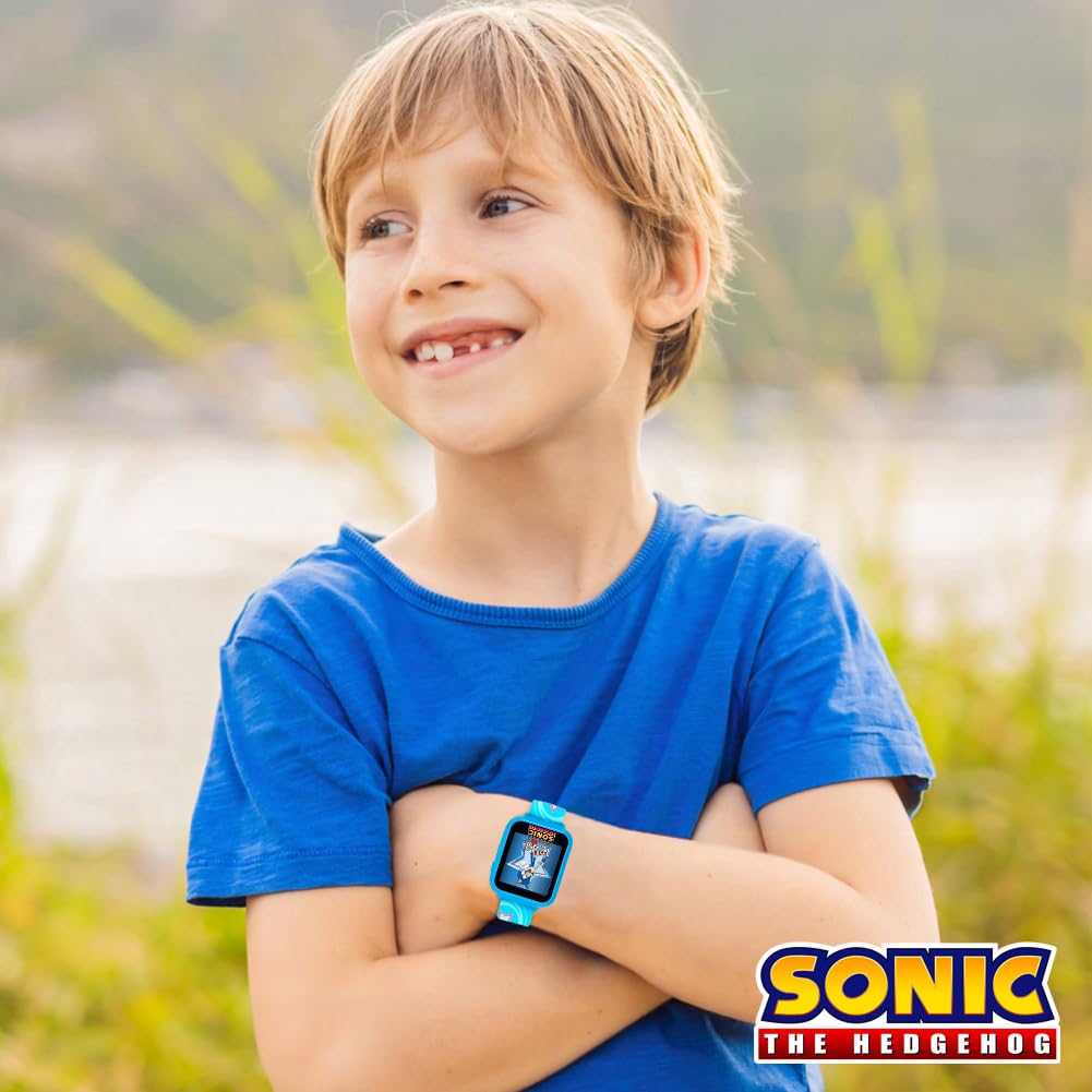 Accutime Sonic The Hedgehog Digital Smartwatch for Kids, Blue