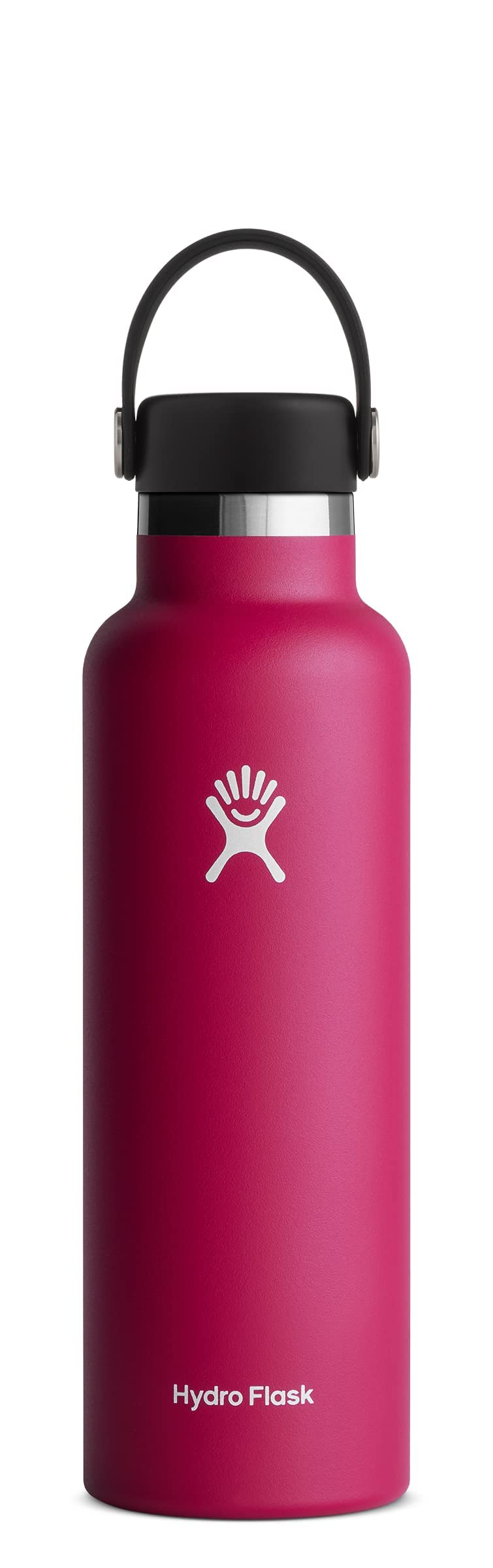 Hydro Flask Standard Mouth Bottle with Flex Cap in Snapper color