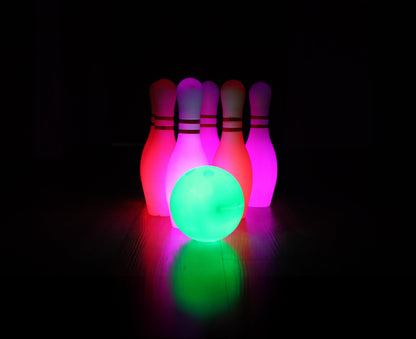 Glow Games Glow in the Dark Bowling Set with LED Lights
