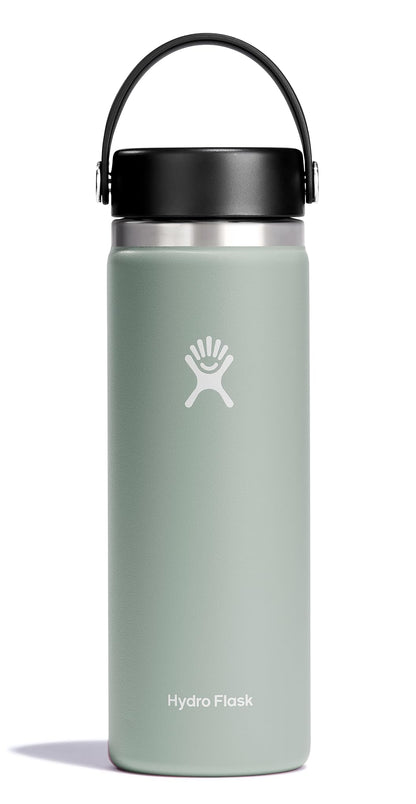 Hydro Flask 20 Oz Wide Flex Cap Agave insulated water bottle with stainless steel material