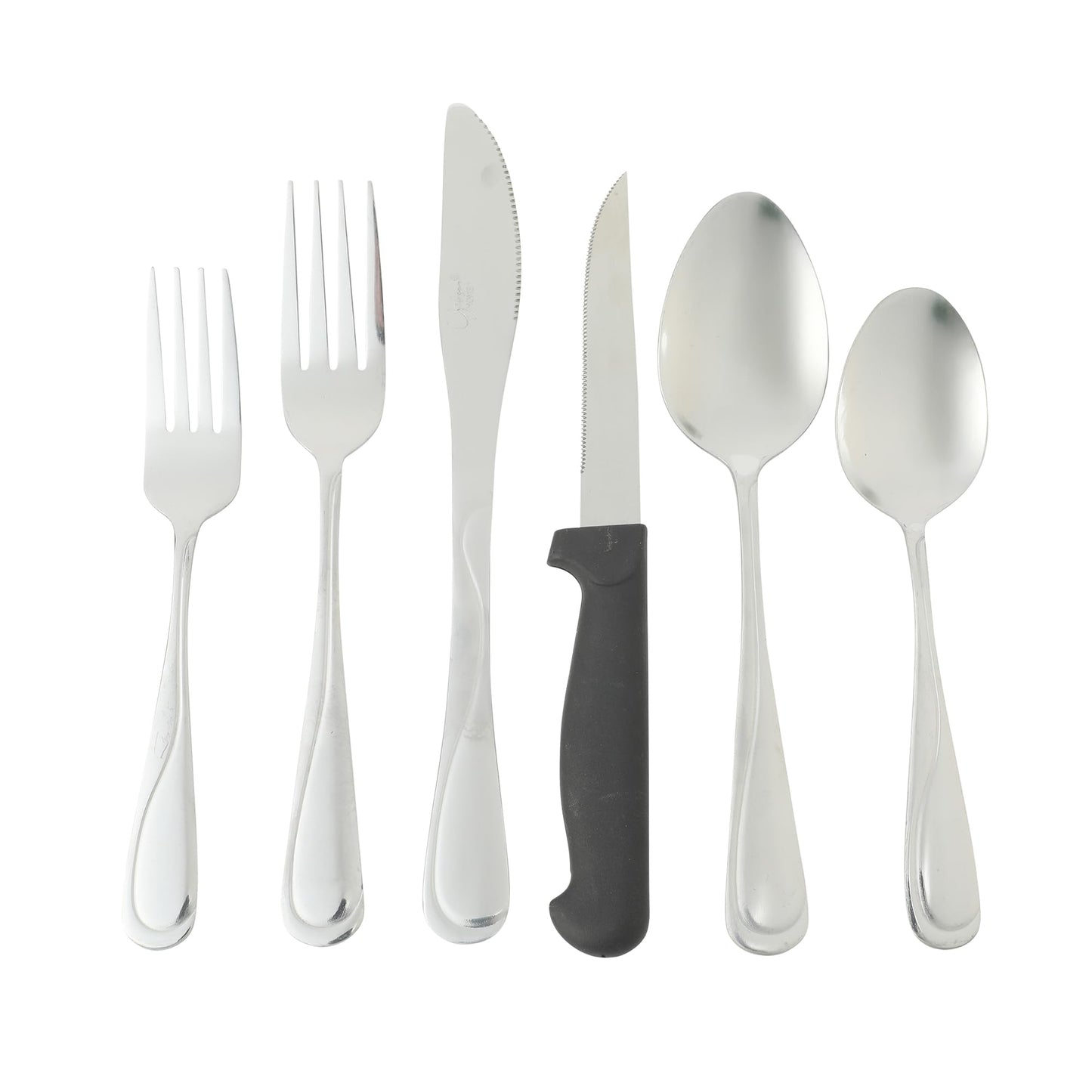 Gibson Home Trillium Plus 24-Piece Stainless Steel Flatware Set