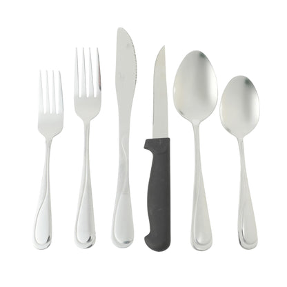 Gibson Home Trillium Plus 24-Piece Stainless Steel Flatware Set