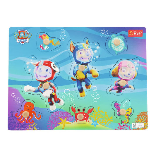 Trefl Paw Patrol underwater scene wooden puzzle with 8 pieces