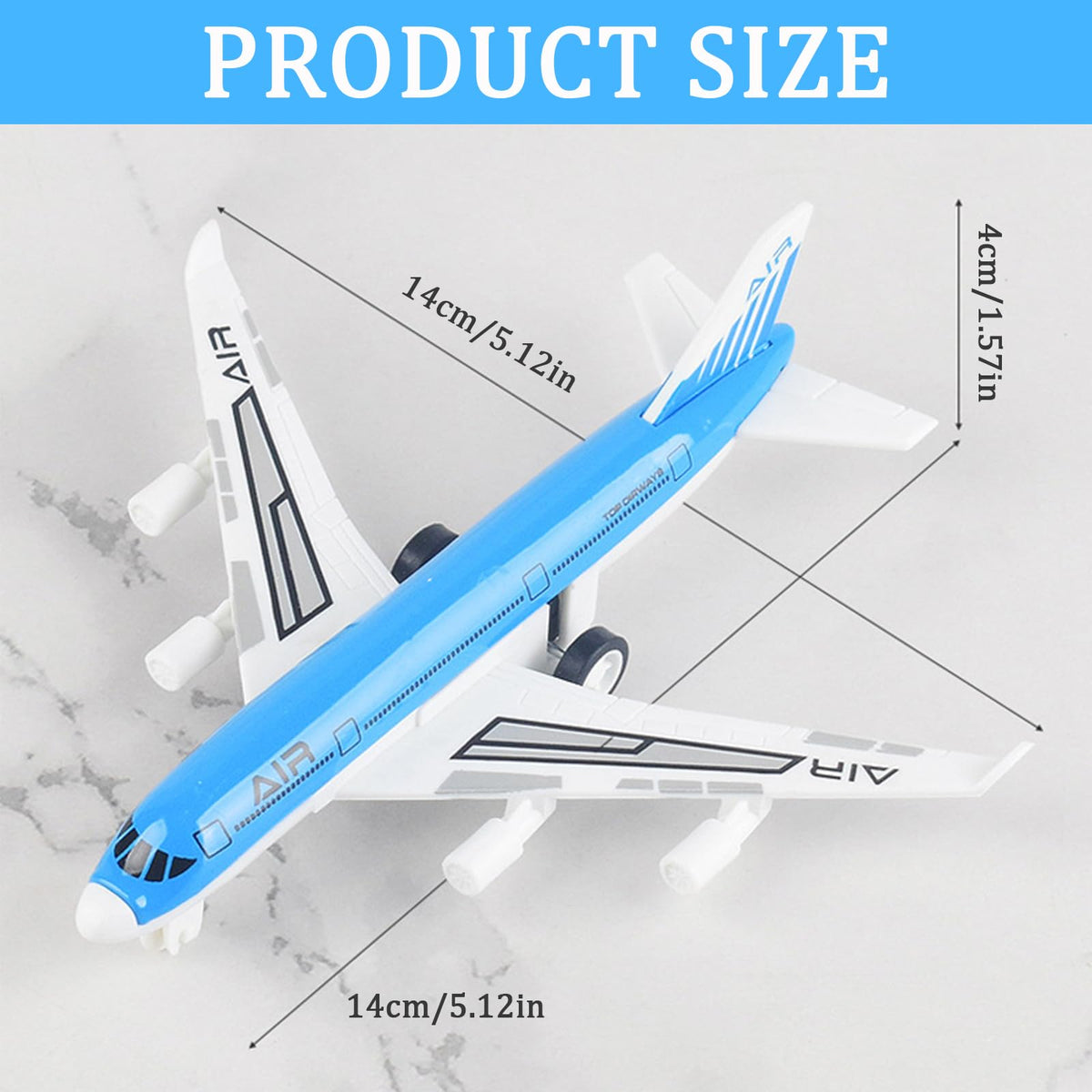 ZPLASK Metal Pull Back Toy Aeroplane for Kids