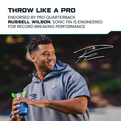 Aerobie Sonic Fin Football - Aerodynamic Russel Wilson Foam Football Toy