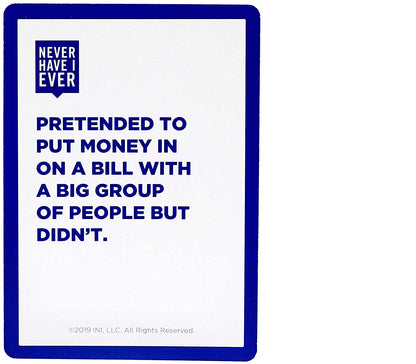 INI Never Have I Ever Card Game - The Game of Poor Life Decisions