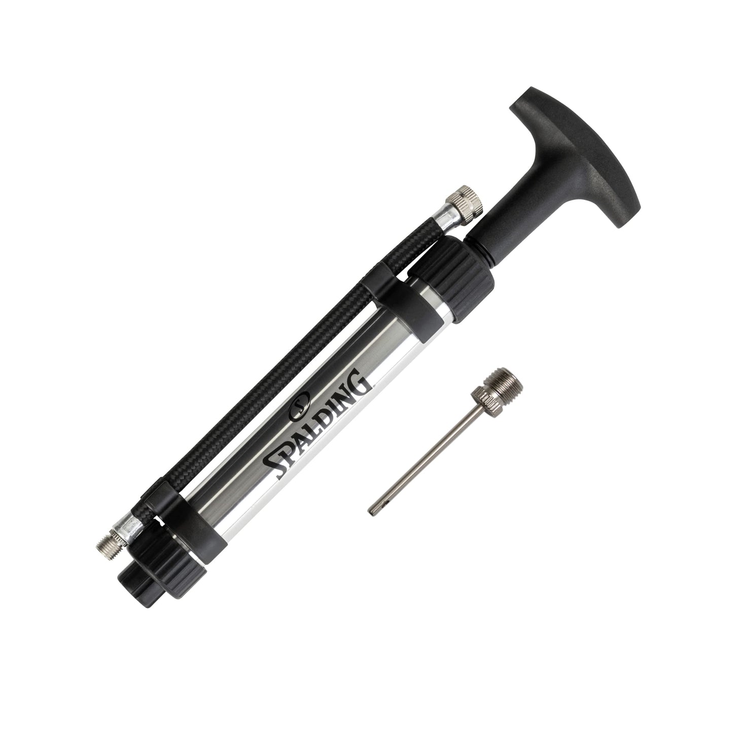 Spalding 6" Dual Action Pump with built-in storage for needle and toy adapter