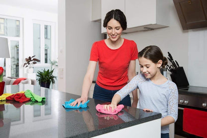 Vileda Microfibre Pack of 4 Dish Cloths for All Cleaning Needs