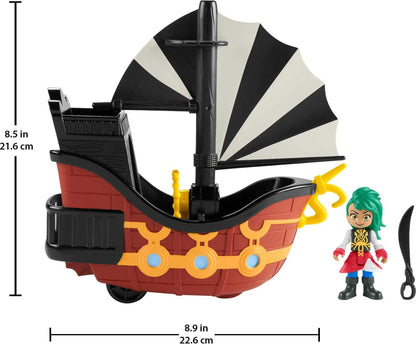 Fisher-Price Santiago of the Seas Bonnie Bones Pirate Figure and Ship Set