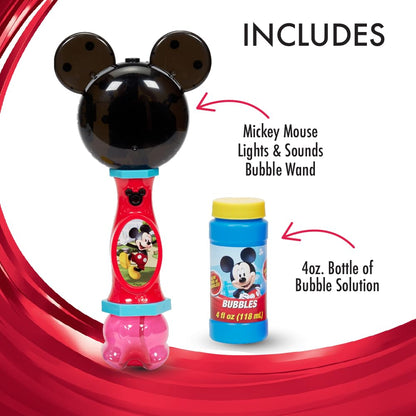 Little Kids Disney Mickey Mouse Light and Sound Musical Bubble Wand