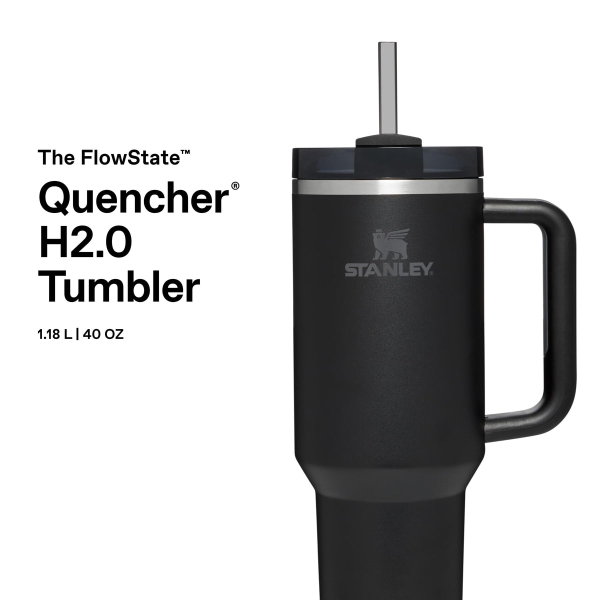 Stanley Quencher H2.0 Flowstate Tumbler 1.2L Black