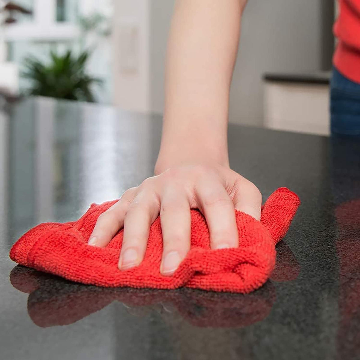 Vileda Microfibre Pack of 4 Dish Cloths for All Cleaning Needs