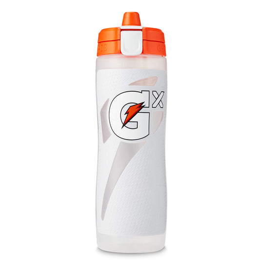 Gatorade Gx 30 oz Refillable Squeeze Bottle with customizable ID ring and Gator-Skin grip