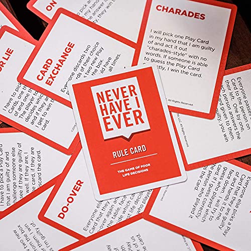 INI Never Have I Ever Card Game - The Game of Poor Life Decisions