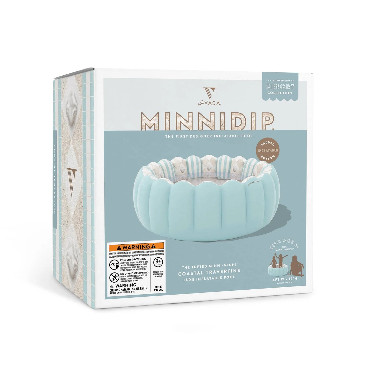 MINNIDIP Tufted 35 Gal Novelty Kiddie Pool - Chambray Blue