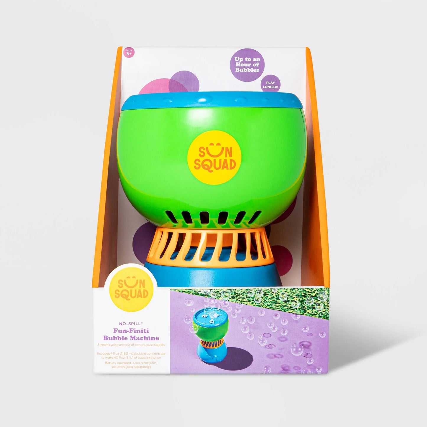 Sun Squad Bubble Machine for Outdoor Fun