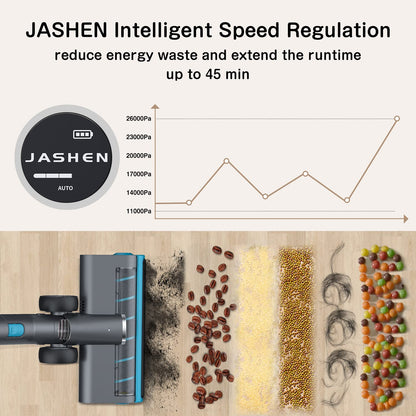 JASHEN V18 Smart Battery Vacuum Cleaner with Digital Brushless Motor