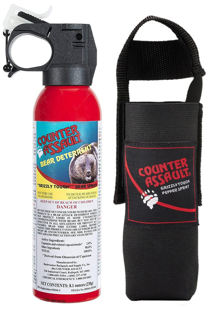 Counter Assault 8.1oz Counterattack Bear Deterrent with Holster and glow-in-the-dark safety tie