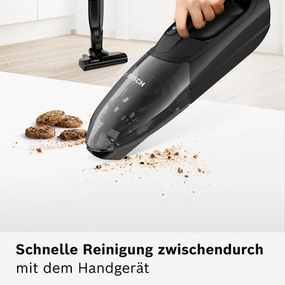 Bosch BBHF220 2-in-1 Vacuum Cleaner Broom, Black