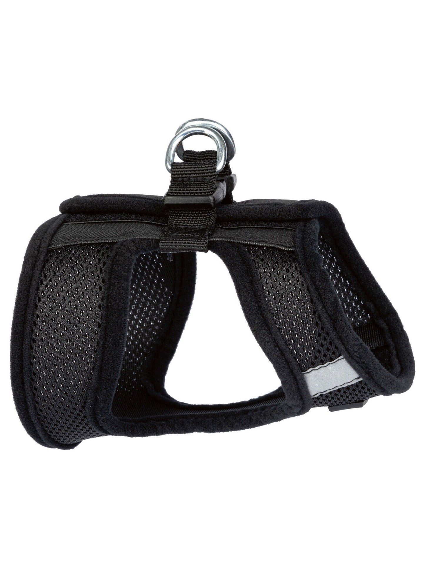 Zoofari Supersoft Dog Harness in black with Velcro, sized XS