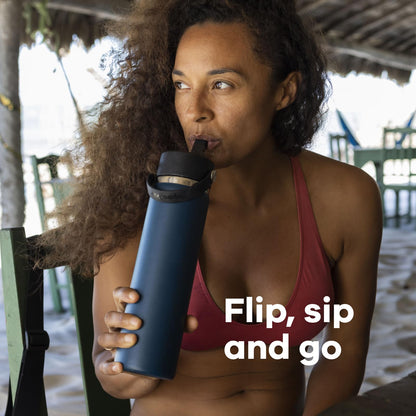 Hydro Flask 24 oz Wide Mouth Water Bottle with Flex Straw Cap