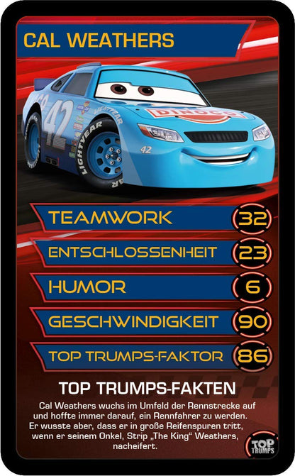 Winning Moves Disney Cars 3 Top Trumps Card Game