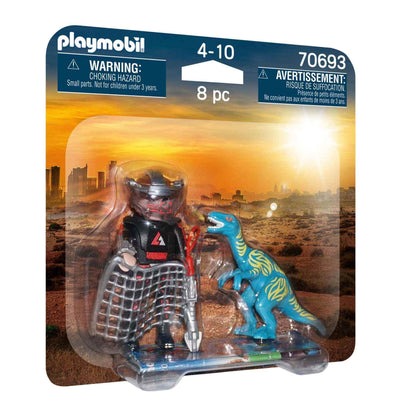 PLAYMOBIL Jurassic World Dinos Duo Pack with Raptor and Figure