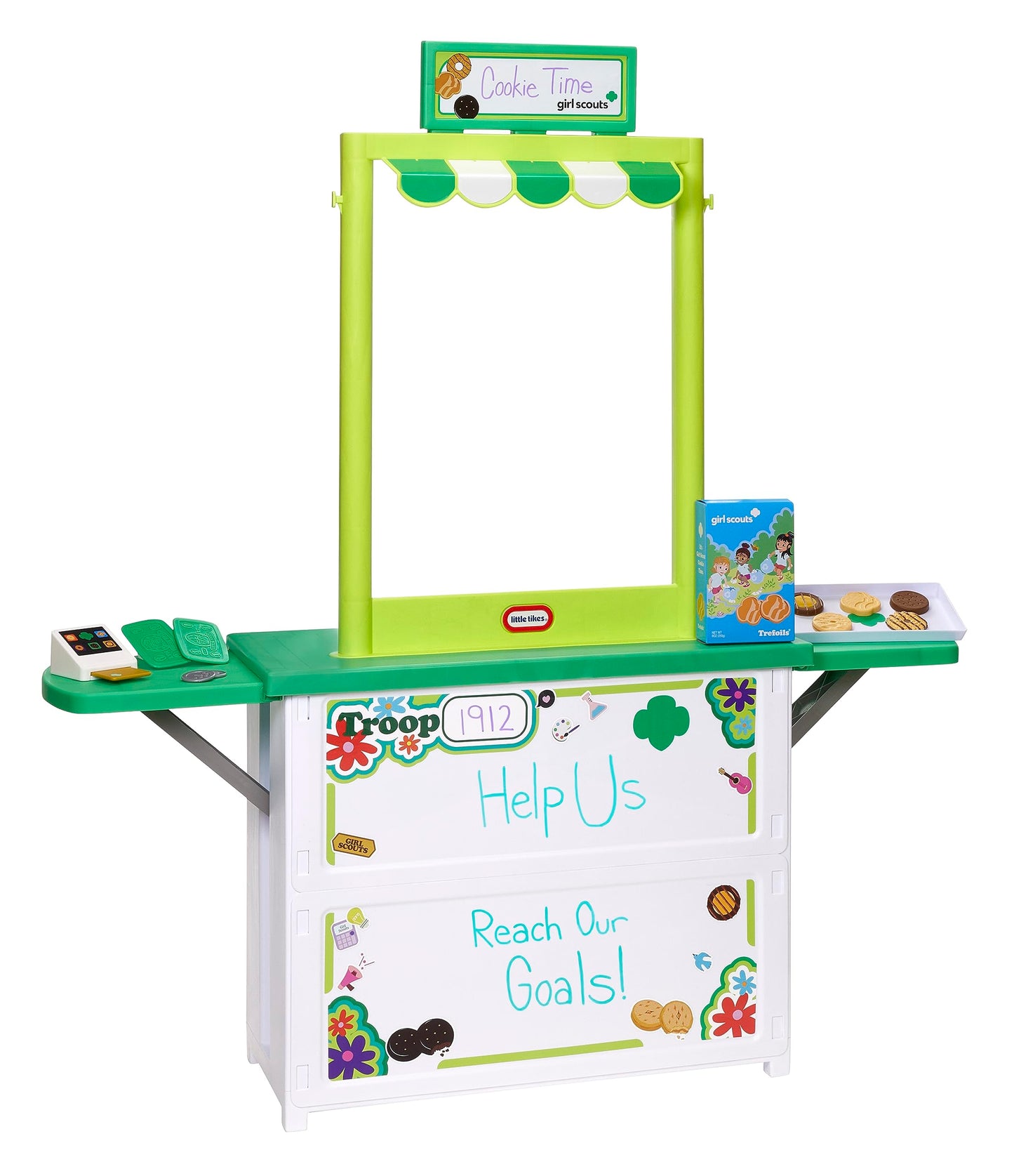 Little Tikes Girl Scout Cookie Booth with 19 Accessories for pretend play