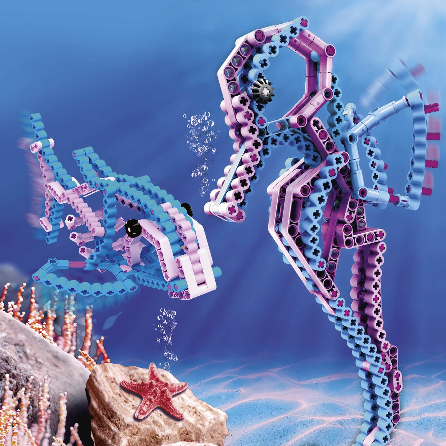 C-bionic Flexible Building Blocks System - Seahorse or Fish 2 in 1
