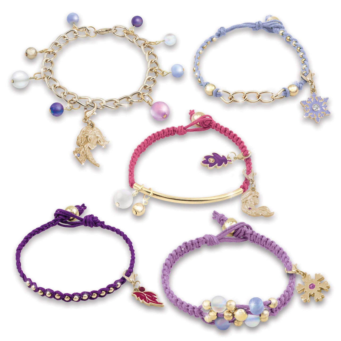 Make It Real Disney Crystal Dreams Mega Set 2 in 1 Princess + Frozen DIY Bead Bracelet Kit