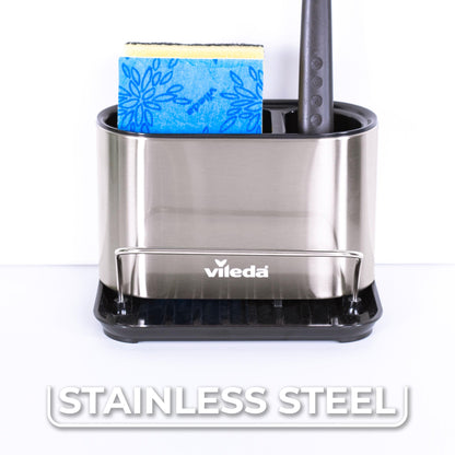 Vileda Stainless Steel Sink Organizer with Sponge Holder