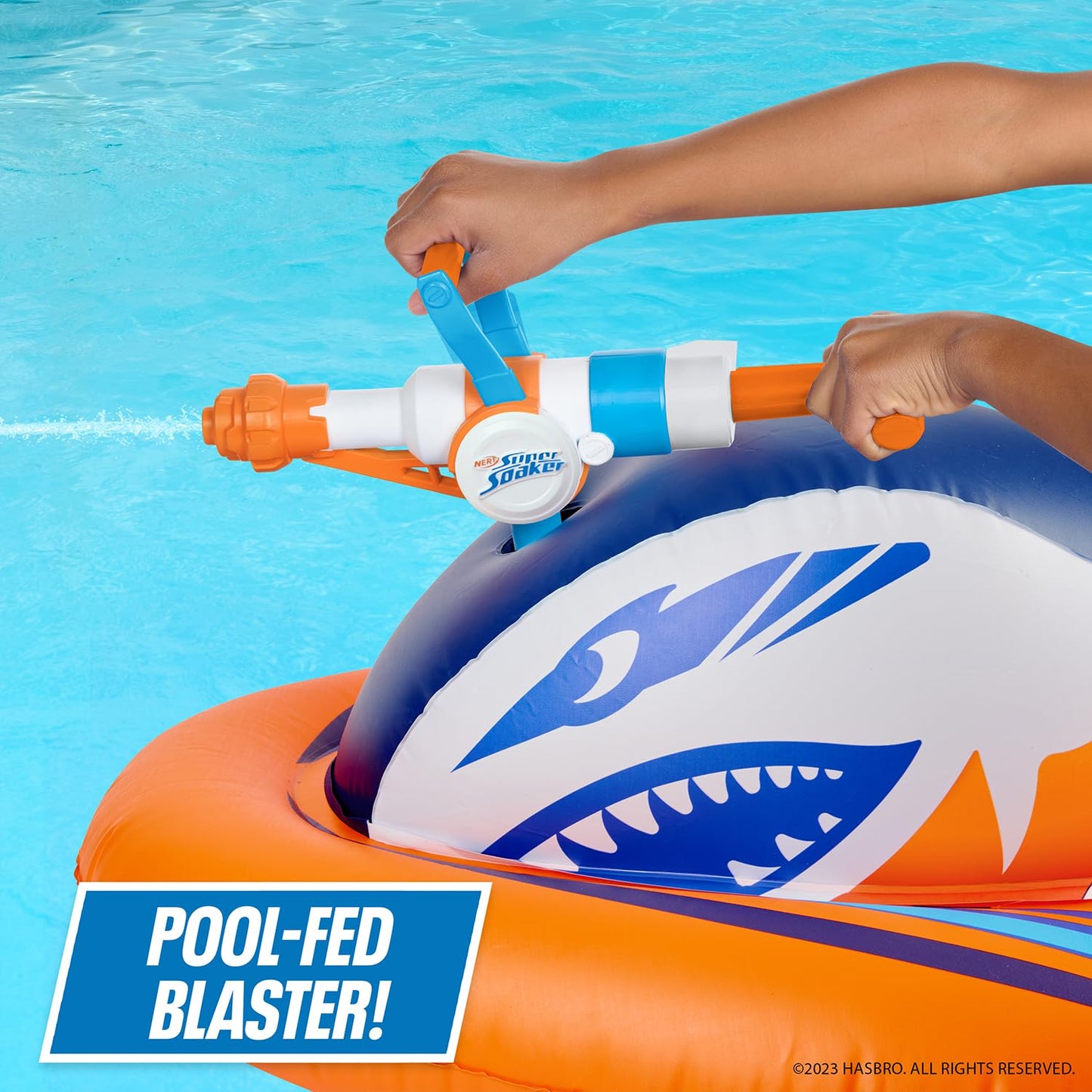 Nerf Super Soaker Stormforce Ride-On Racer Inflatable Pool Float