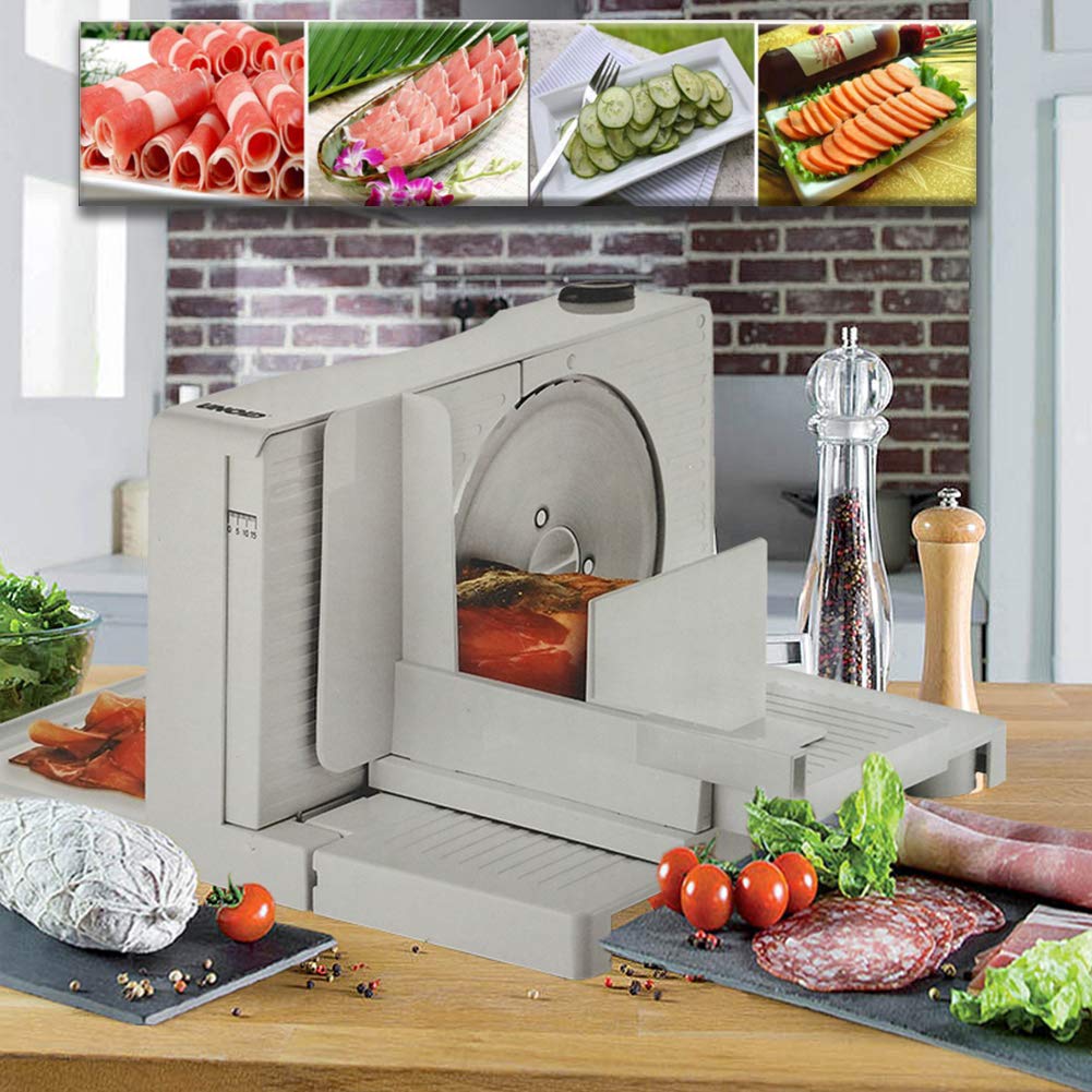 WUK Foldable Electric Meat Slicer with Adjustable Thickness
