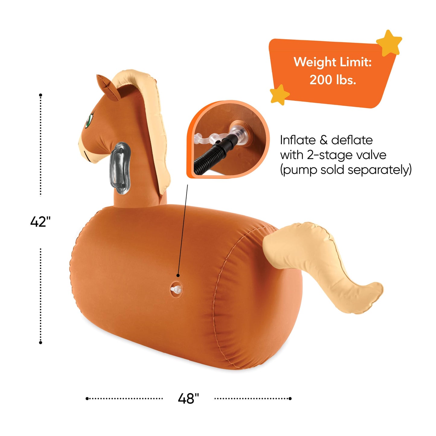 HearthSong Hop 'n Go Horse Inflatable Ride-On