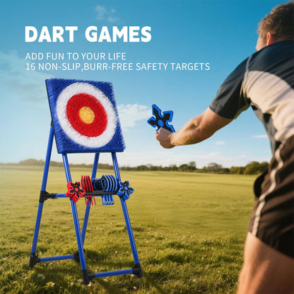 KAINOKAI 8-Piece Axe Throwing Set with Adjustable Bristle Target
