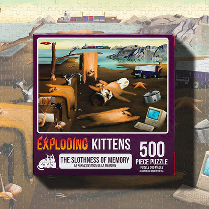 Exploding Kittens Jigsaw Puzzle Bundle with Slothness of Memory