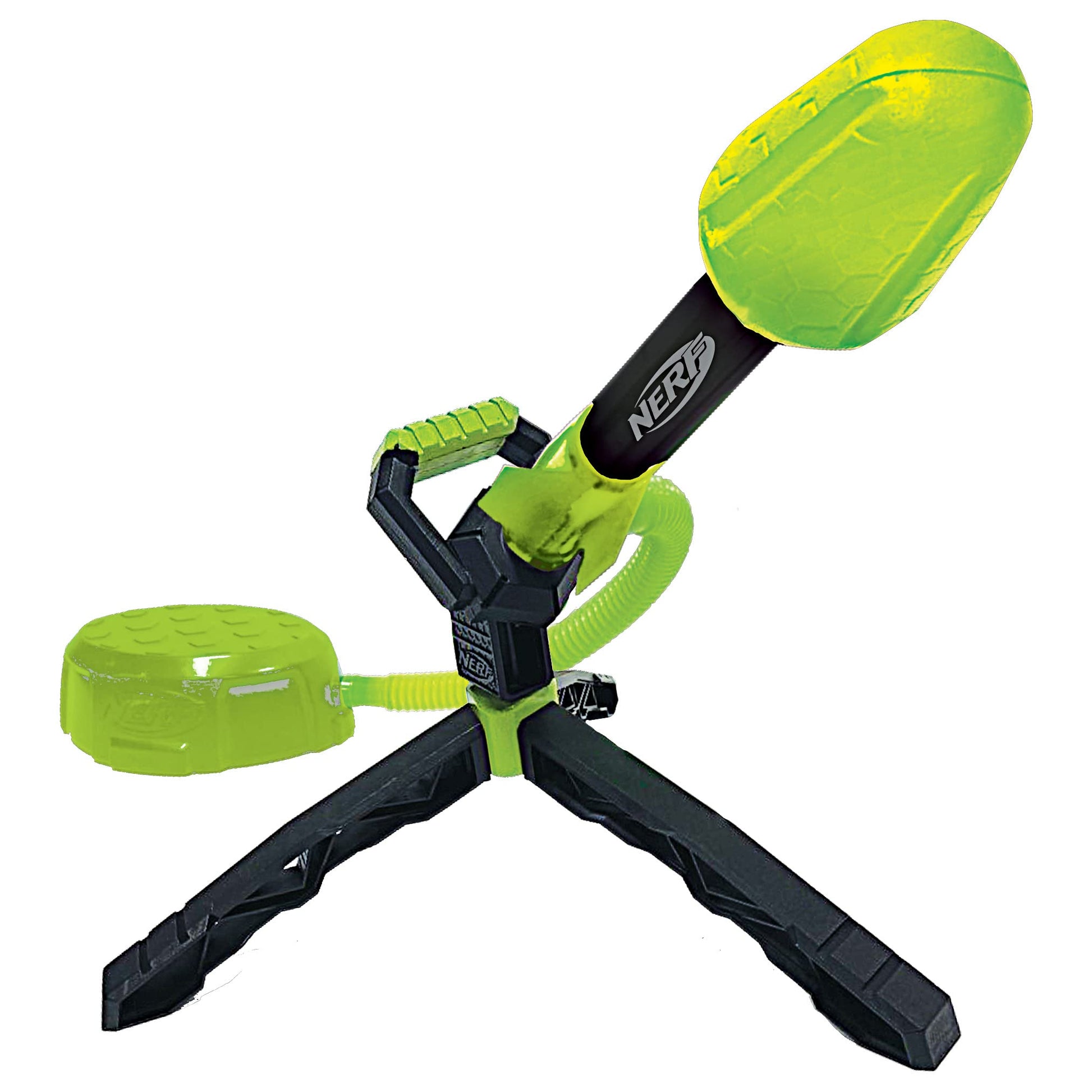 Nerf Rip Rocket Launcher, green color, featuring a portable rocket toy