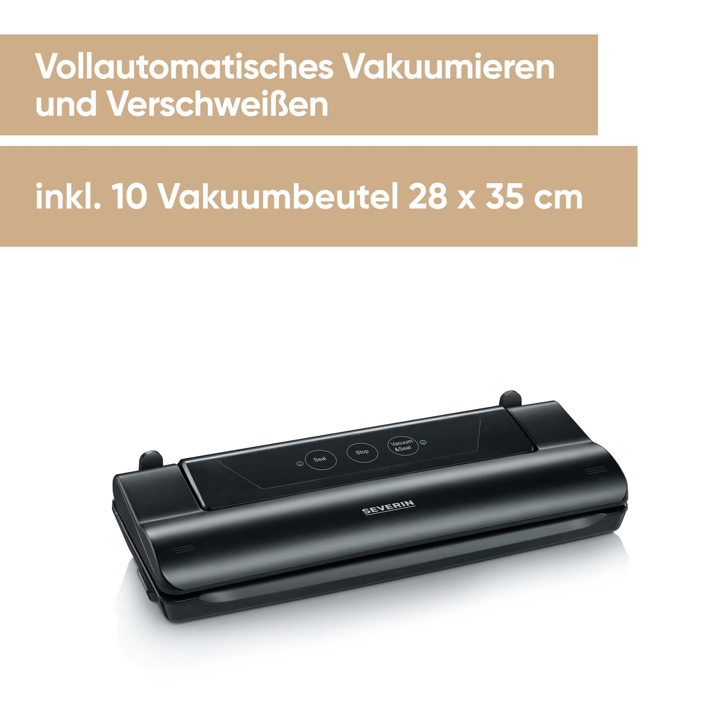 SEVERIN FS 3610 Vacuum Sealer with 10 Bags, Fully Automatic