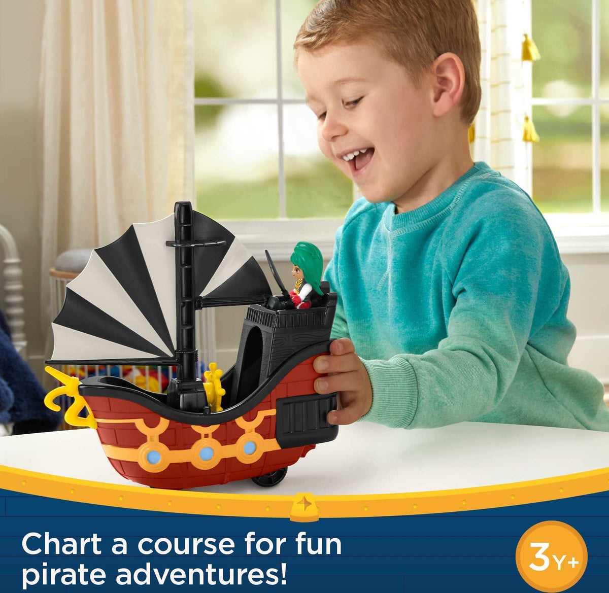 Fisher-Price Santiago of the Seas Bonnie Bones Pirate Figure and Ship Set