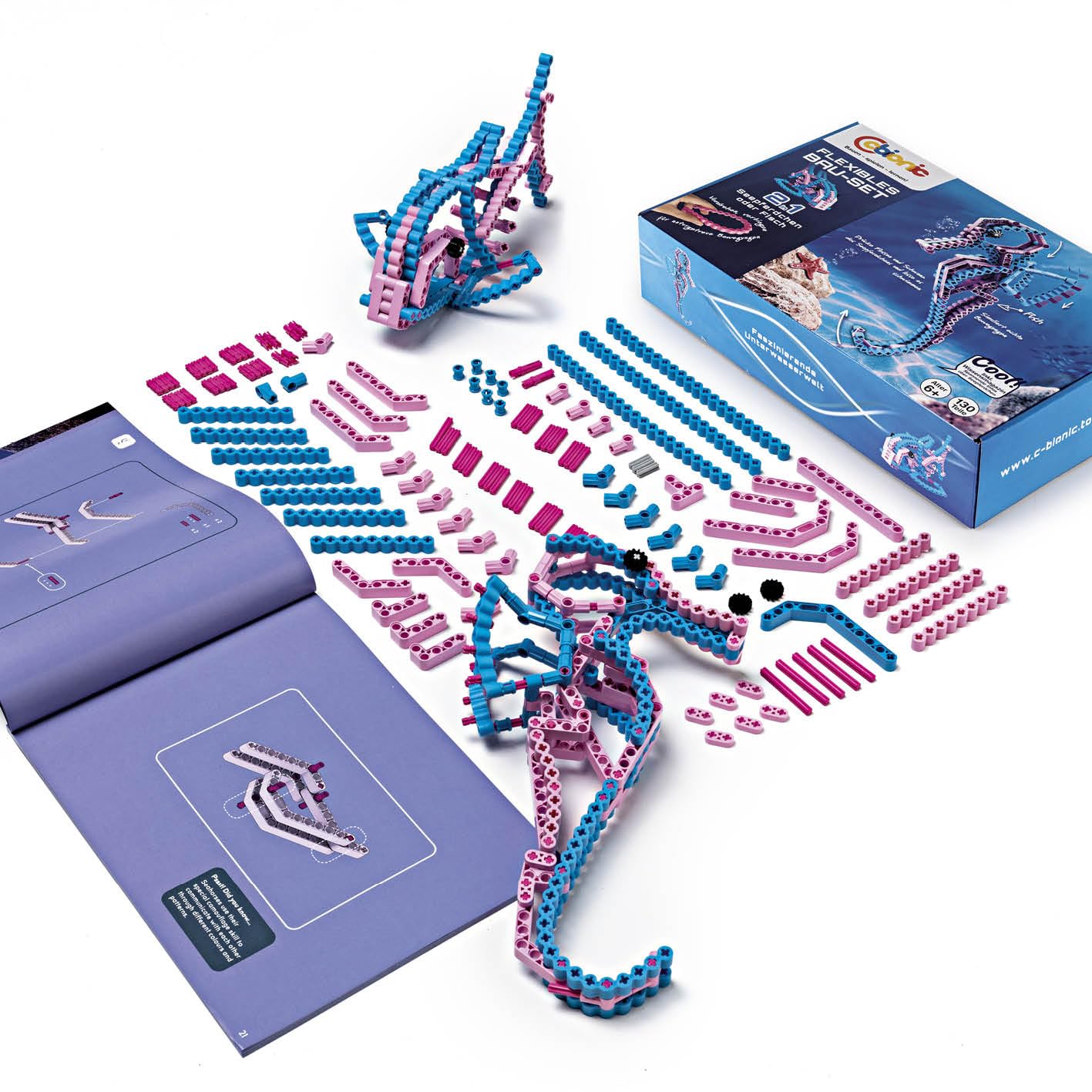 C-bionic Flexible Building Blocks System - Seahorse or Fish 2 in 1