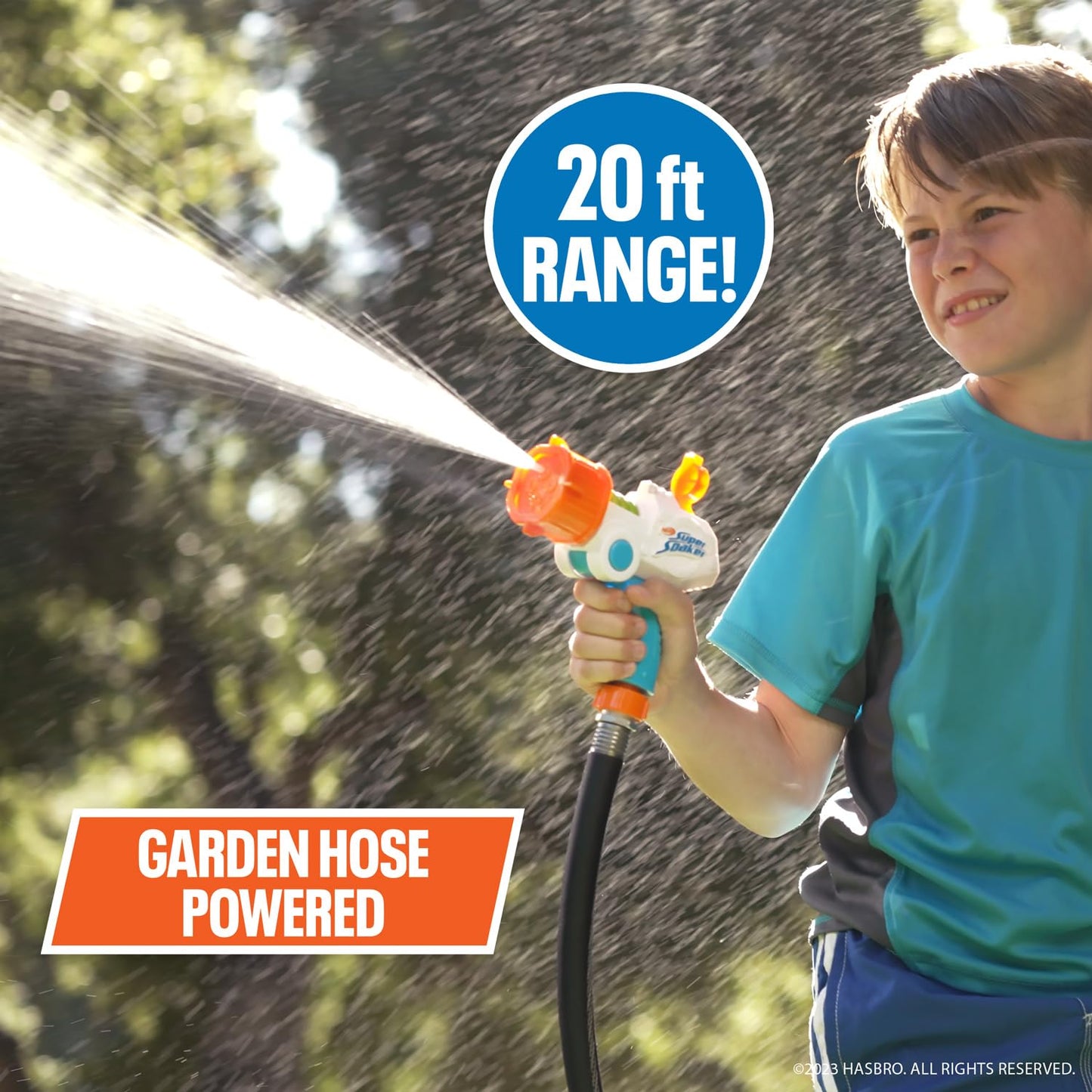 NERF Super Soaker Quadblast Blaster - Garden Hose Powered Water Toy