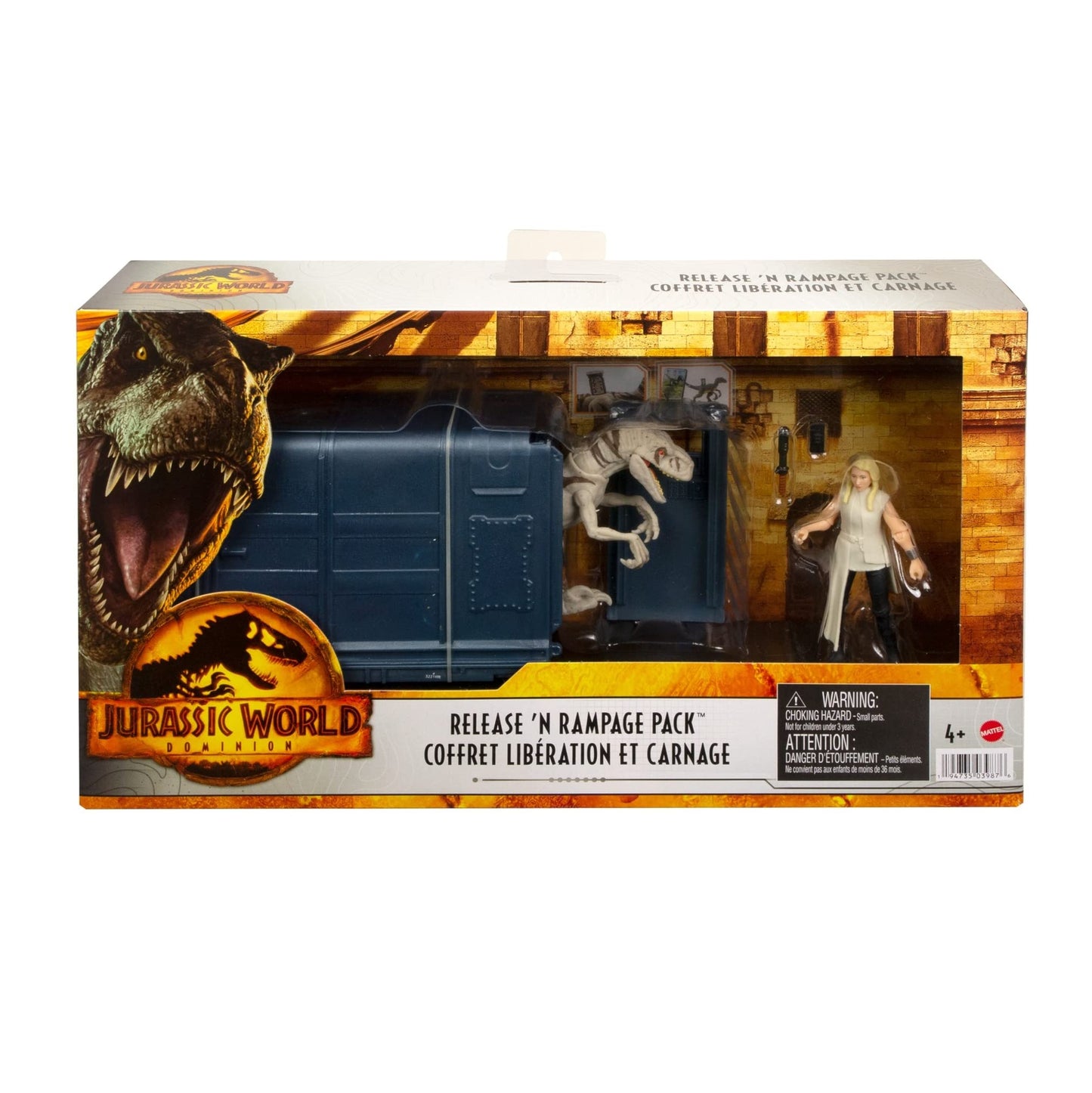 Mattel Jurassic World Cage and Furious Dinosaur Set with Exclusive Soyona Figure