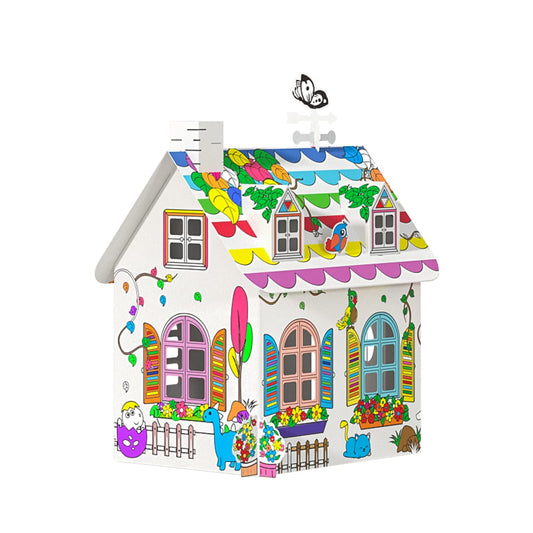 TENGZHEN DIY Cardboard Playhouse for Kids with a cute submarine design