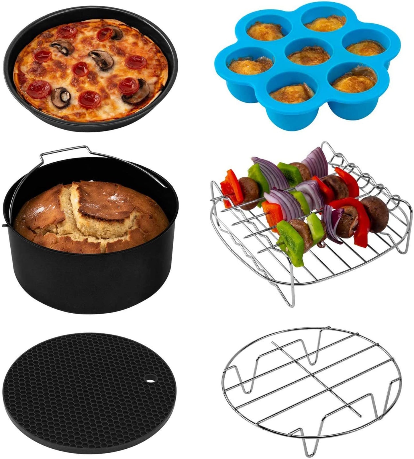 Cosori XXL 5.5L Air Fryer with 100 Recipes and Accessory Set