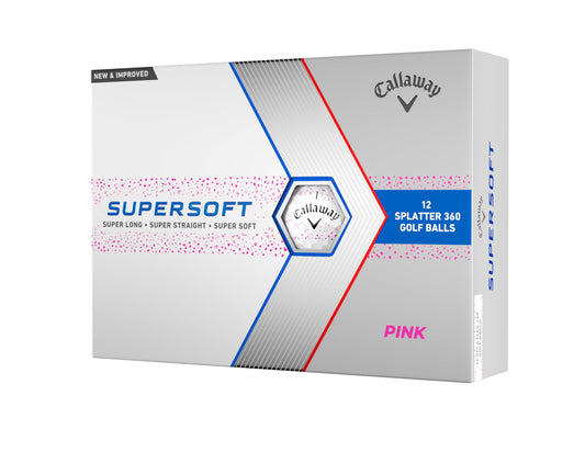 Callaway Supersoft Golf Balls with pink splatter design